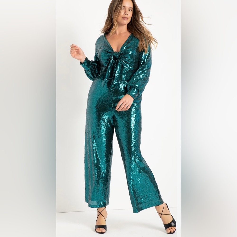 Eloquii Sequin Jumpsuit